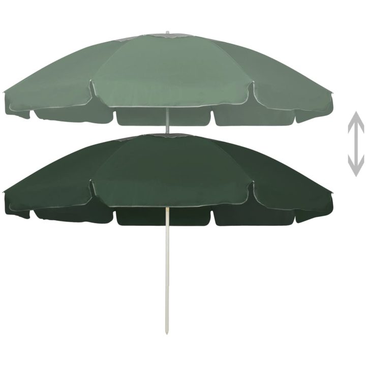 Strandparasoll grön vidaXL 240 cm – bild 2