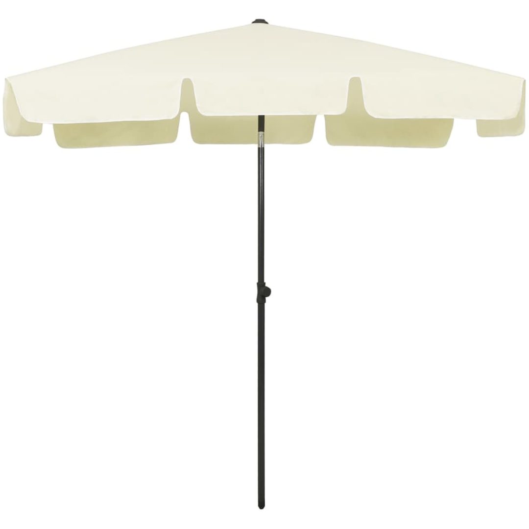 Strandparasoll gul vidaXL 200 x 125 cm – bild 2