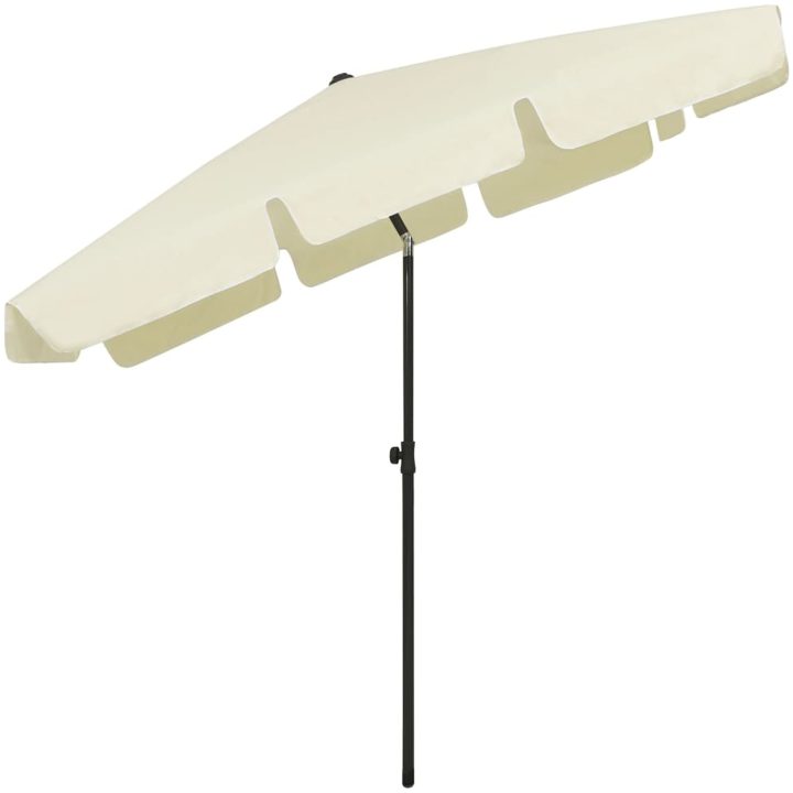 Strandparasoll gul vidaXL 200 x 125 cm – bild 4