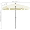 Strandparasoll gul vidaXL 200 x 125 cm – miniatyr 8