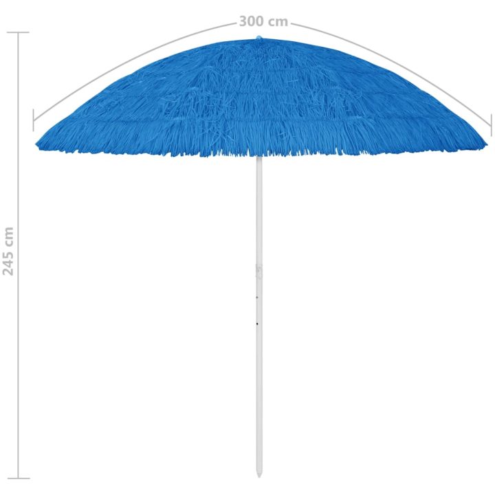 Strandparasoll Hawaii blå vidaXL 300 cm – bild 8