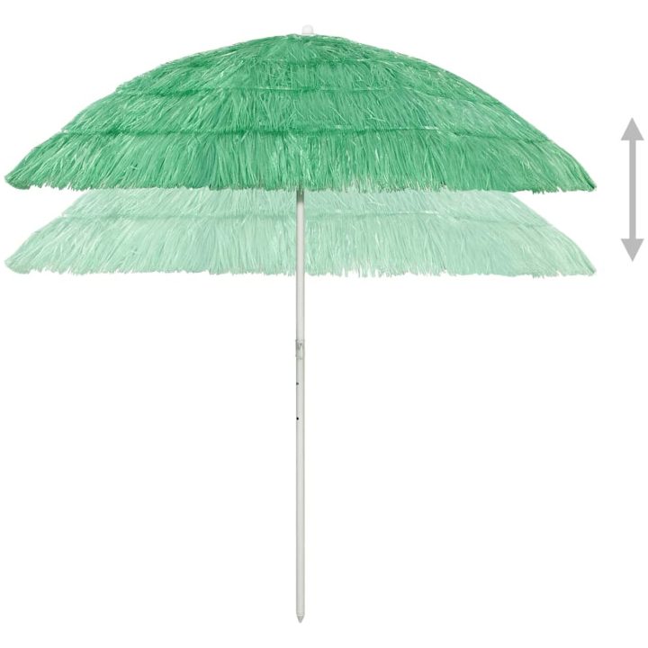 Strandparasoll Hawaii grön vidaXL 240 cm – bild 3
