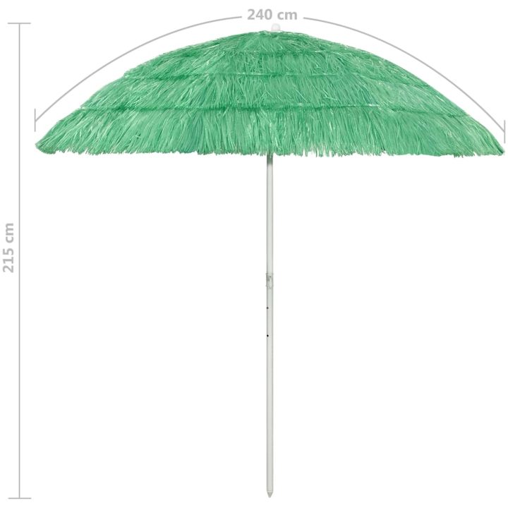 Strandparasoll Hawaii grön vidaXL 240 cm – bild 7