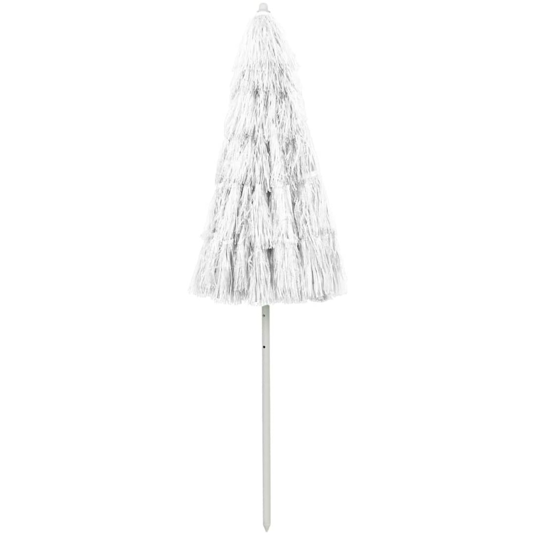 Strandparasoll Hawaii vit vidaXL 240 cm – bild 2
