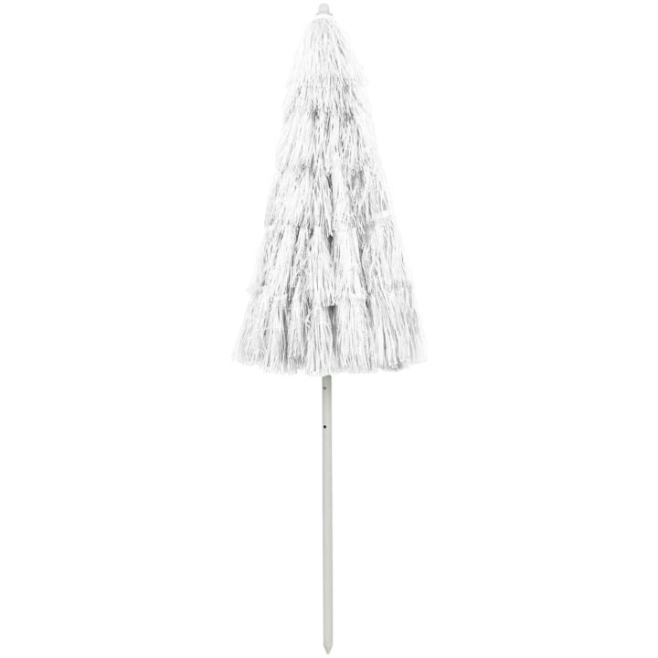 Strandparasoll Hawaii vit vidaXL 240 cm – bild 2
