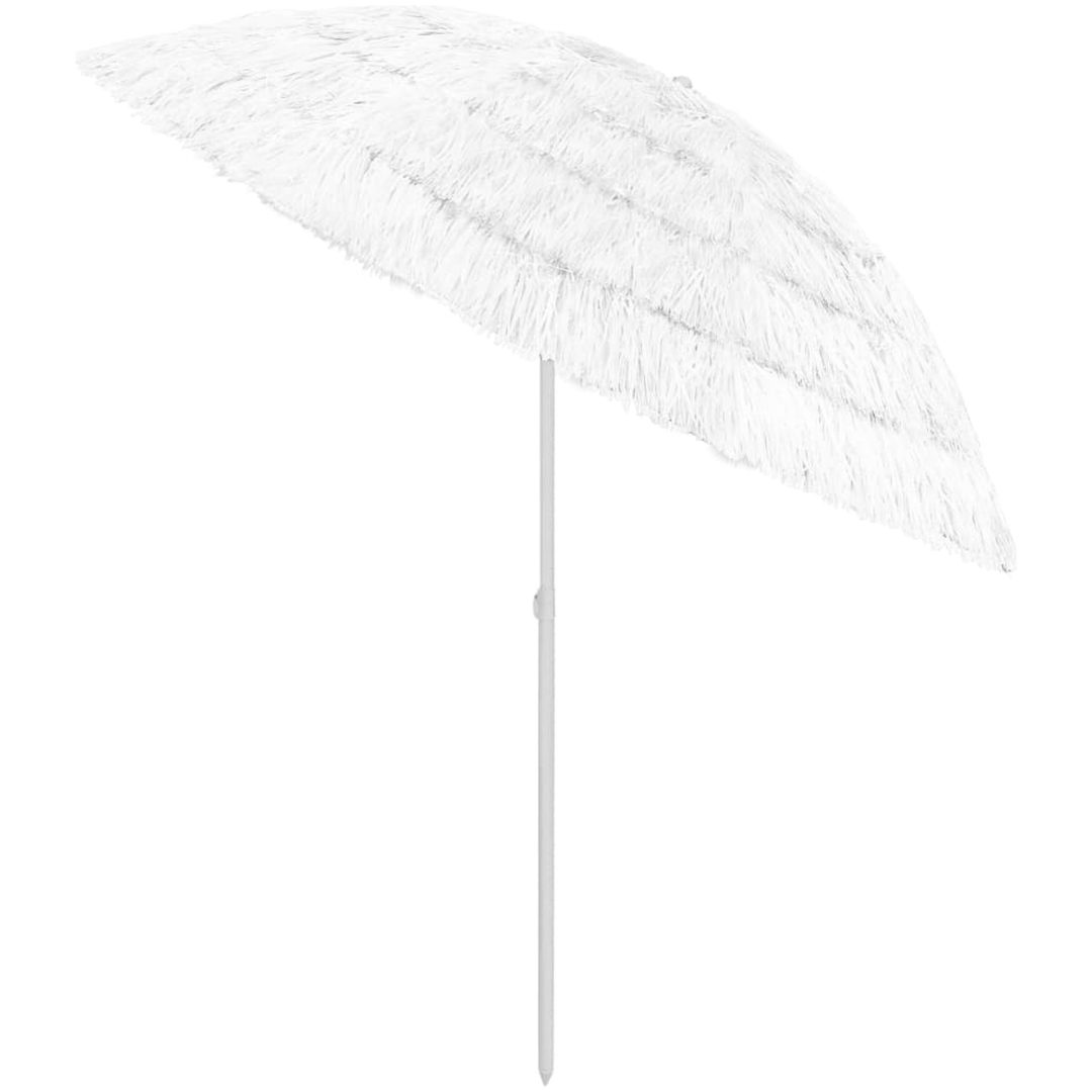 Strandparasoll Hawaii vit vidaXL 240 cm – bild 3