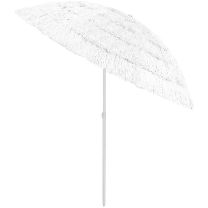 Strandparasoll Hawaii vit vidaXL 240 cm – bild 3
