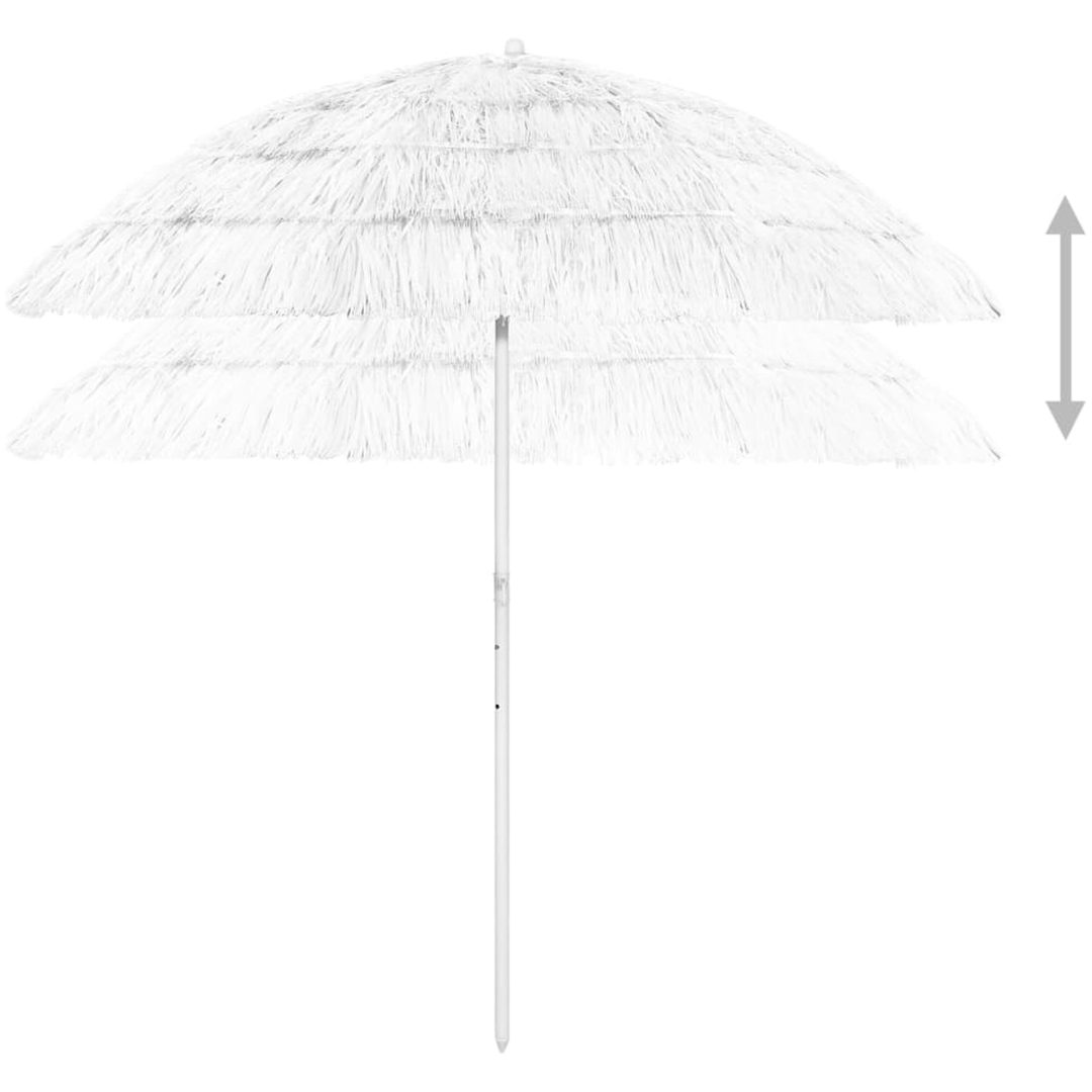 Strandparasoll Hawaii vit vidaXL 240 cm – bild 4
