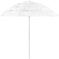 Strandparasoll Hawaii vit vidaXL