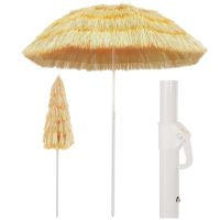 Strandparasoll naturlig Hawaii-stil vidaXL