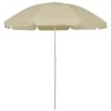 Strandparasoll sandgul vidaXL 240 cm – miniatyr 1