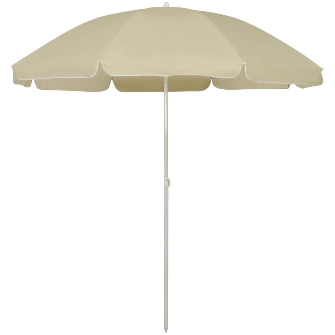Strandparasoll sandgul vidaXL 240 cm