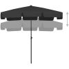 Strandparasoll svart vidaXL 200 x 125 cm – miniatyr 3