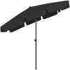Strandparasoll svart vidaXL 200 x 125 cm – miniatyr 4
