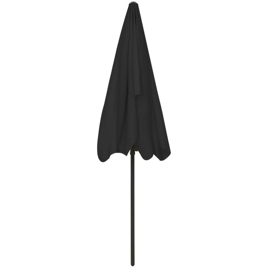 Strandparasoll svart vidaXL 200 x 125 cm – bild 5