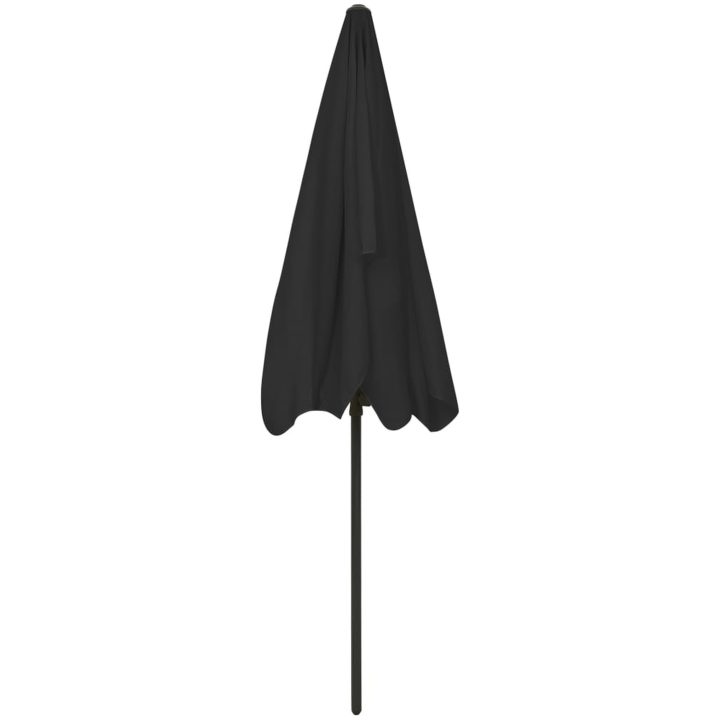 Strandparasoll svart vidaXL 200 x 125 cm – bild 5