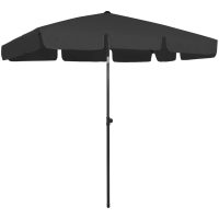 Strandparasoll svart vidaXL