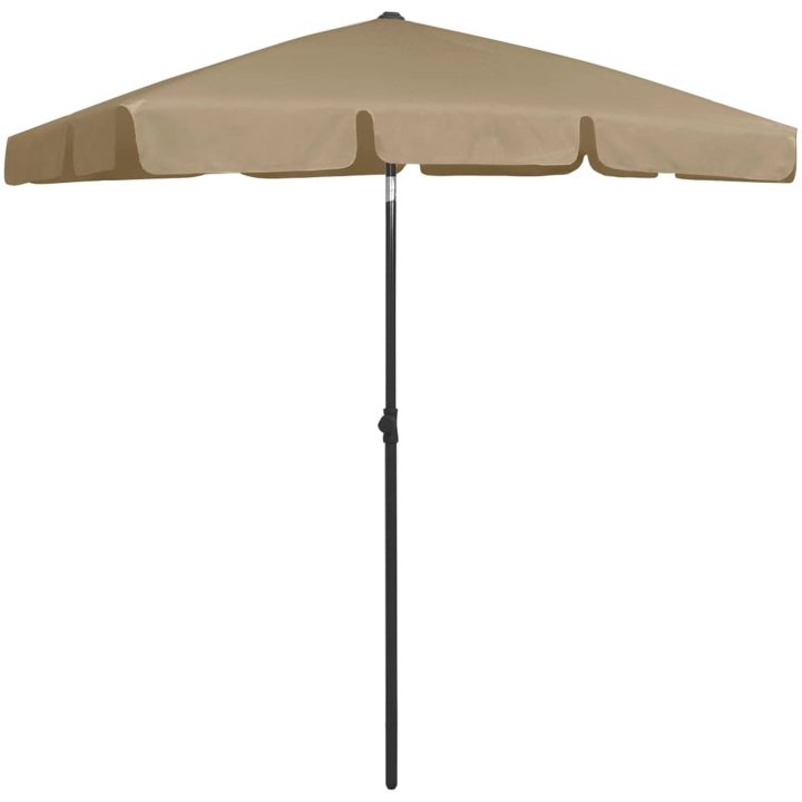 Strandparasoll taupe vidaXL 180 x 120 cm – bild 2
