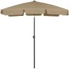 Strandparasoll taupe vidaXL 180 x 120 cm – miniatyr 1