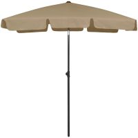 Strandparasoll taupe vidaXL