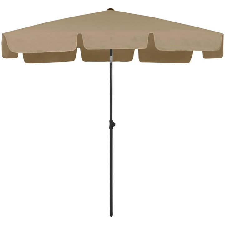 Strandparasoll taupe vidaXL 200 x 125 cm – bild 2