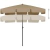 Strandparasoll taupe vidaXL 200 x 125 cm – miniatyr 3