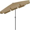 Strandparasoll taupe vidaXL 200 x 125 cm – miniatyr 4