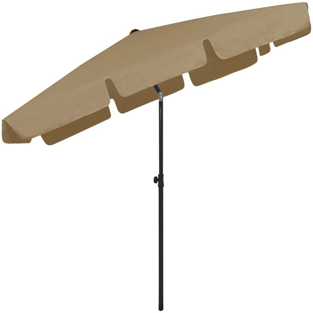 Strandparasoll taupe vidaXL 200 x 125 cm – bild 4