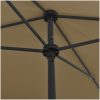 Strandparasoll taupe vidaXL 200 x 125 cm – miniatyr 6