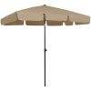 Strandparasoll taupe vidaXL 200 x 125 cm – miniatyr 1