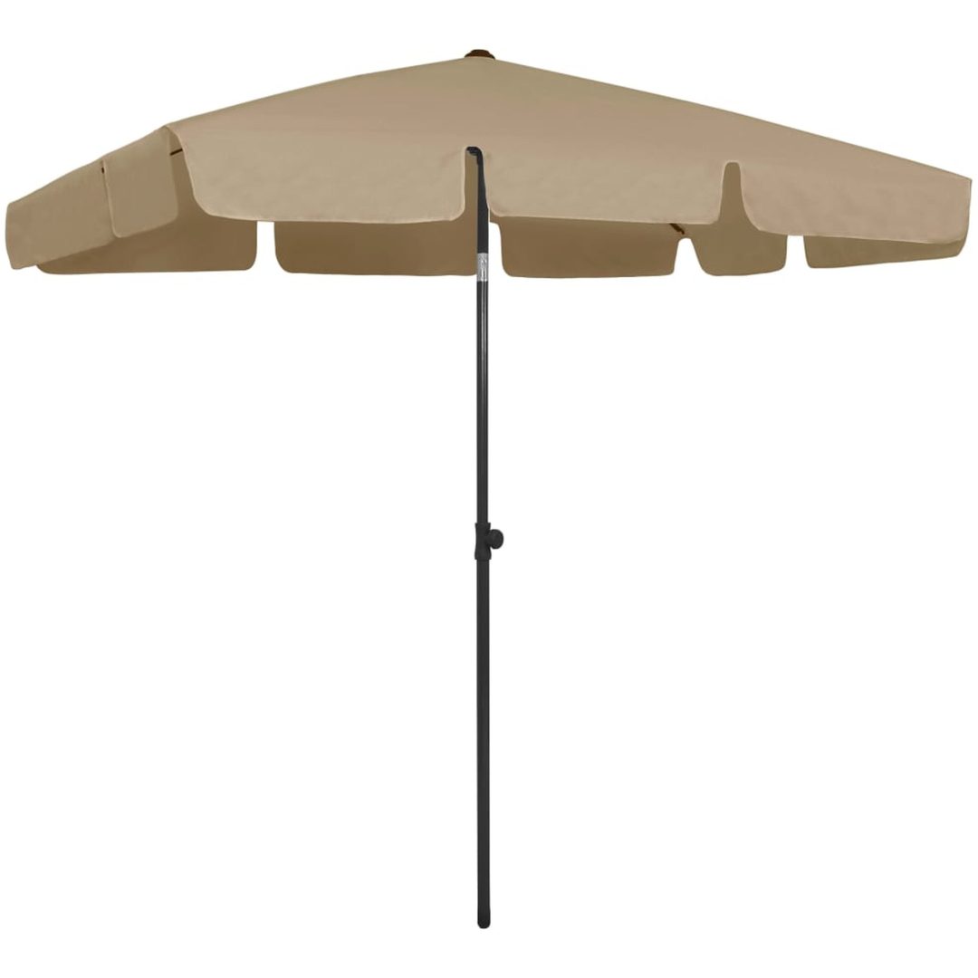 Strandparasoll taupe vidaXL 200 x 125 cm