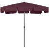 Strandparasoll vinröd vidaXL 200 x 125 cm – miniatyr 2