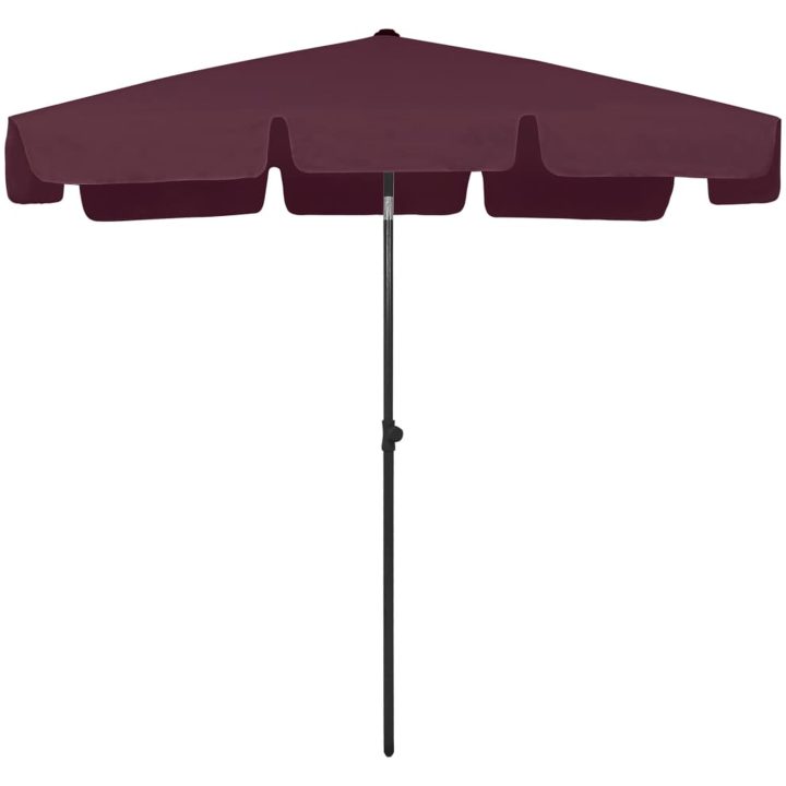 Strandparasoll vinröd vidaXL 200 x 125 cm – bild 2