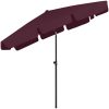 Strandparasoll vinröd vidaXL 200 x 125 cm – miniatyr 4