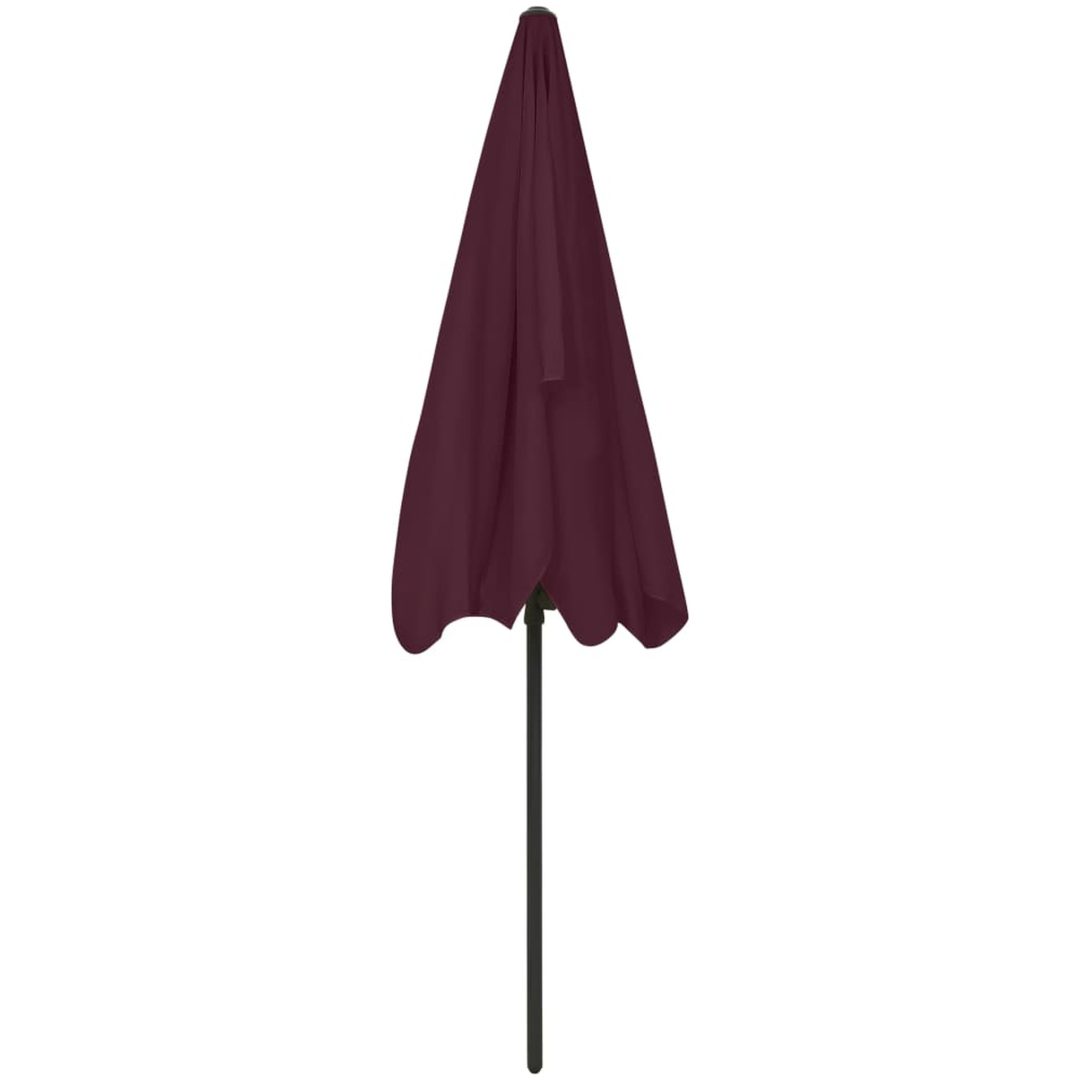 Strandparasoll vinröd vidaXL 200 x 125 cm – bild 5