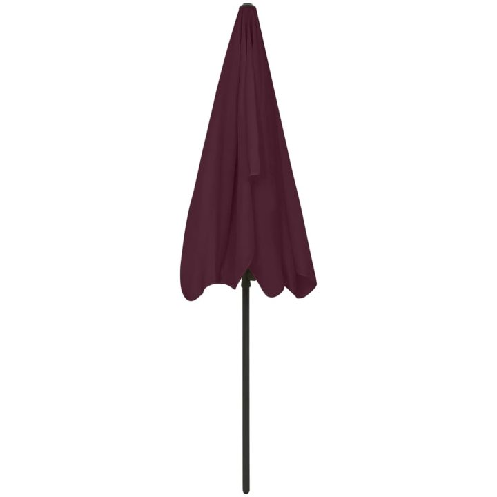 Strandparasoll vinröd vidaXL 200 x 125 cm – bild 5