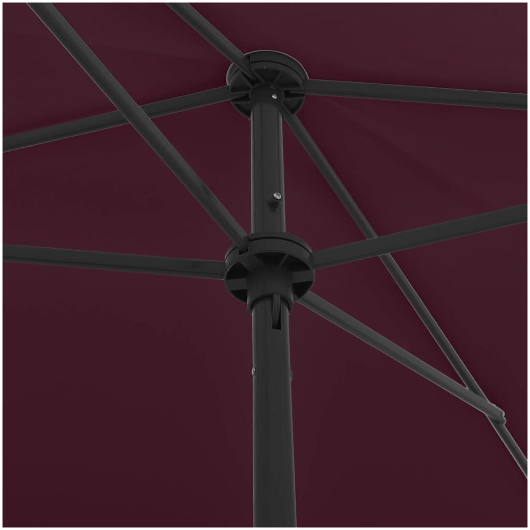 Strandparasoll vinröd vidaXL 200 x 125 cm – bild 6