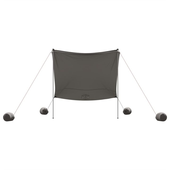 Strandskydd med sandpåsar grå vidaXL 214 x 236 cm – bild 4