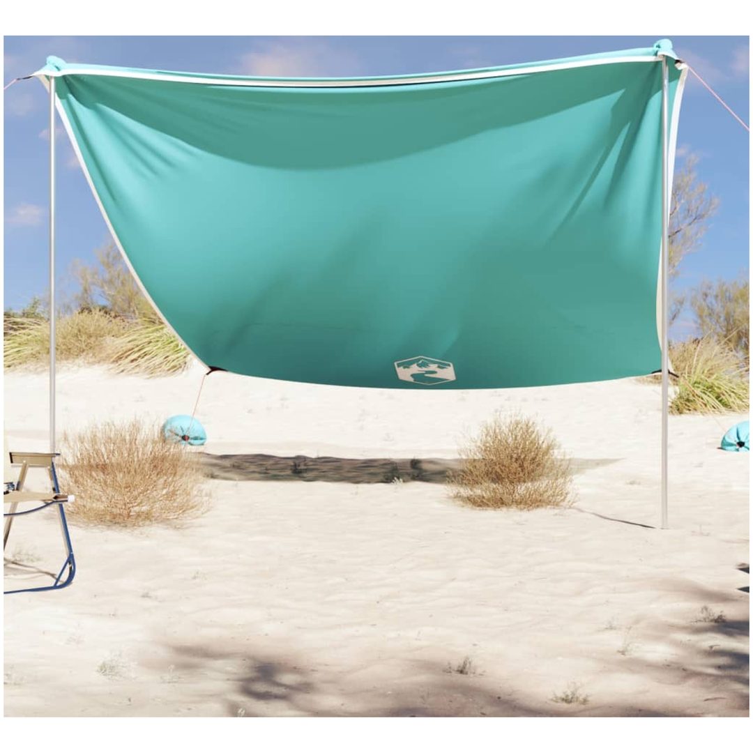 Strandskydd med sandpåsar grön vidaXL 304 x 300 cm