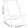 Strandstol teakträ 56x105x96 cm gräddvit vidaXL – miniatyr 9