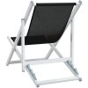 Strandstolar hopfällbara 2 st svart aluminium och textilen vidaXL – miniatyr 6