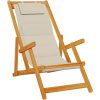 Strandstolar hopfällbara 2 st taupe akaciaträ & textilen vidaXL 61.5 x 110 x 97 cm, 61.5 x 116 x 90 cm, 61.5 x 123 x – miniatyr 4