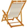 Strandstolar hopfällbara 2 st taupe akaciaträ & textilen vidaXL 61.5 x 110 x 97 cm, 61.5 x 116 x 90 cm, 61.5 x 123 x – miniatyr 6
