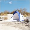 Strandtält azurblå 268x223x125 cm 185T polyester vidaXL – miniatyr 3