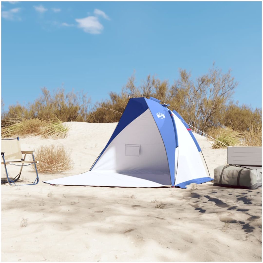 Strandtält azurblå 268x223x125 cm 185T polyester vidaXL – bild 3