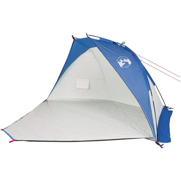 Strandtält azurblå 268x223x125 cm 185T polyester vidaXL – bild 4