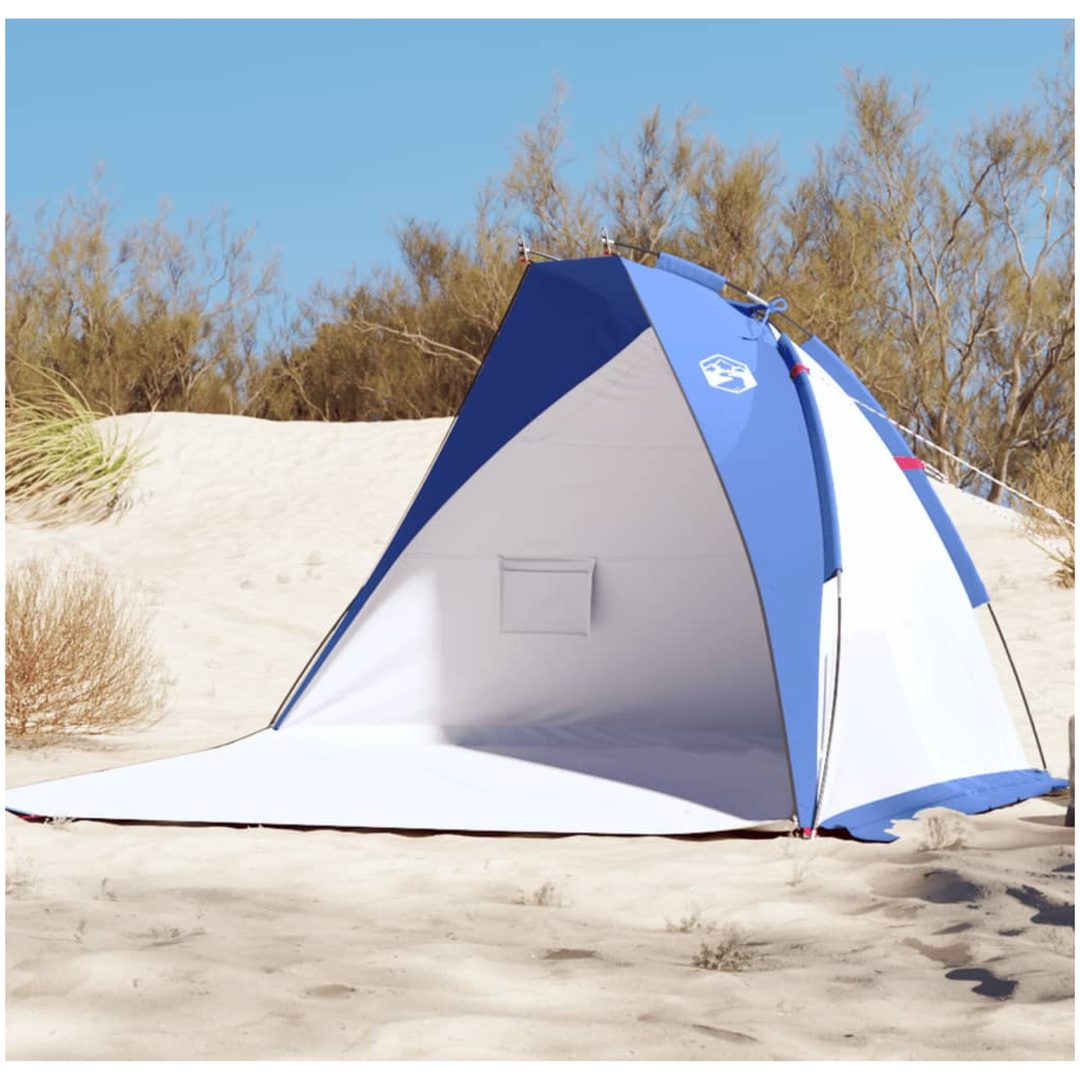 Strandtält azurblå 268x223x125 cm 185T polyester vidaXL