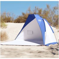 Strandtält azurblå 268x223x125 cm 185T polyester vidaXL