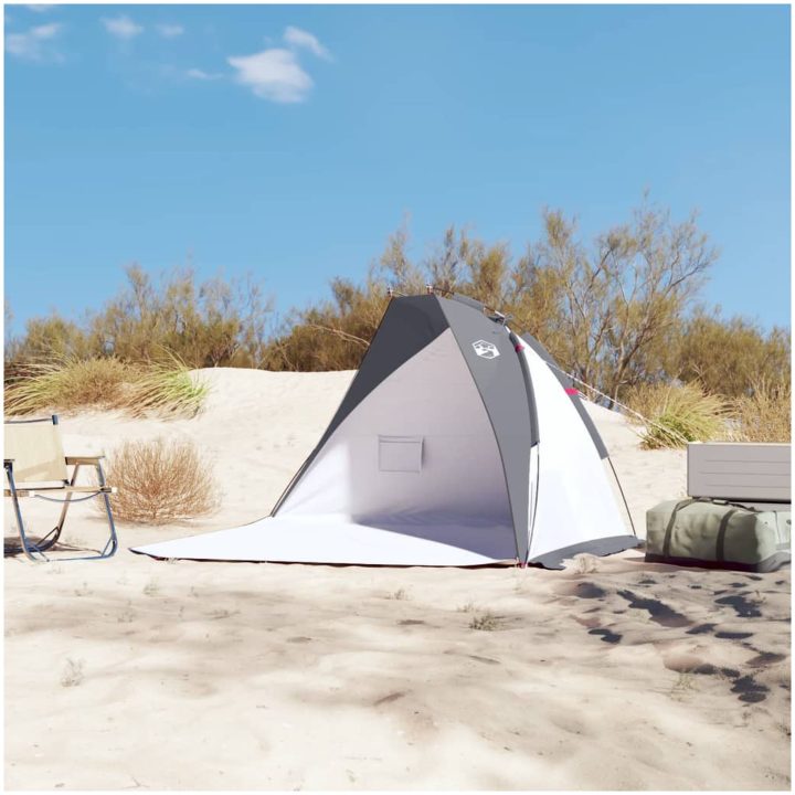 Strandtält grå 268x223x125 cm 185T polyester vidaXL – bild 3