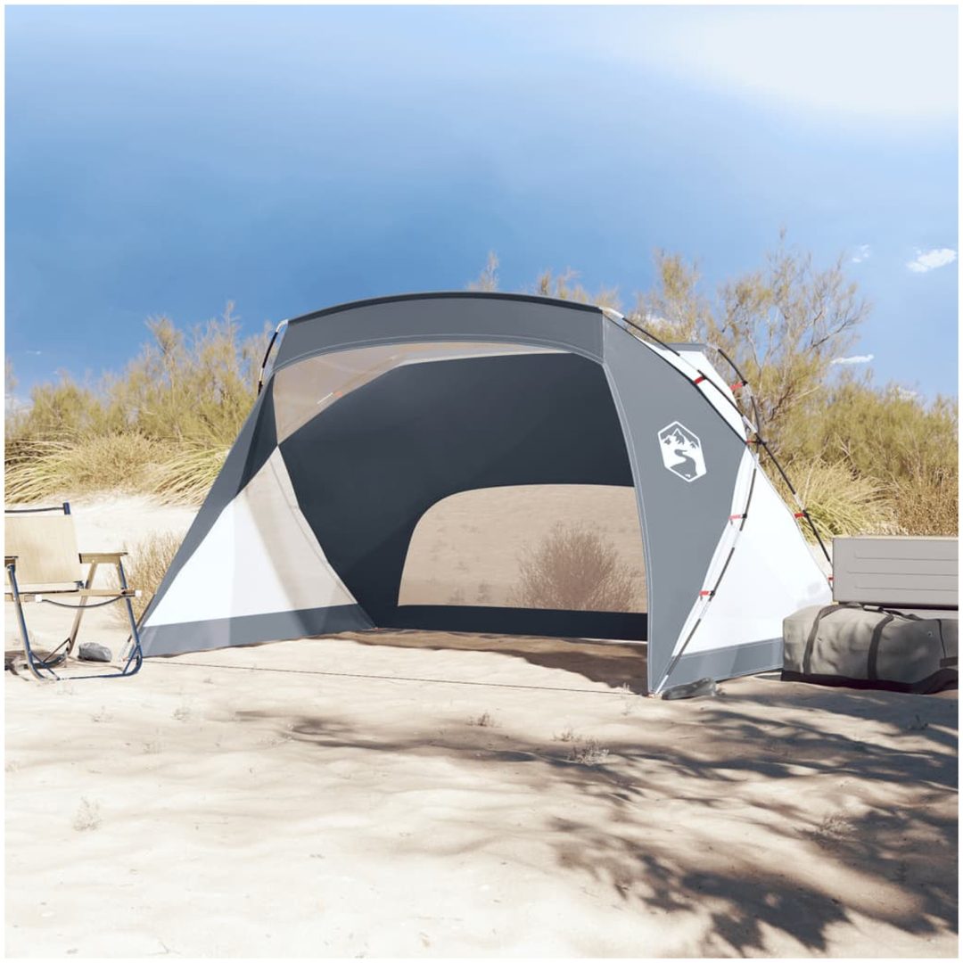 Strandtält grå 274x178x170/148 cm 185T polyester vidaXL – bild 3